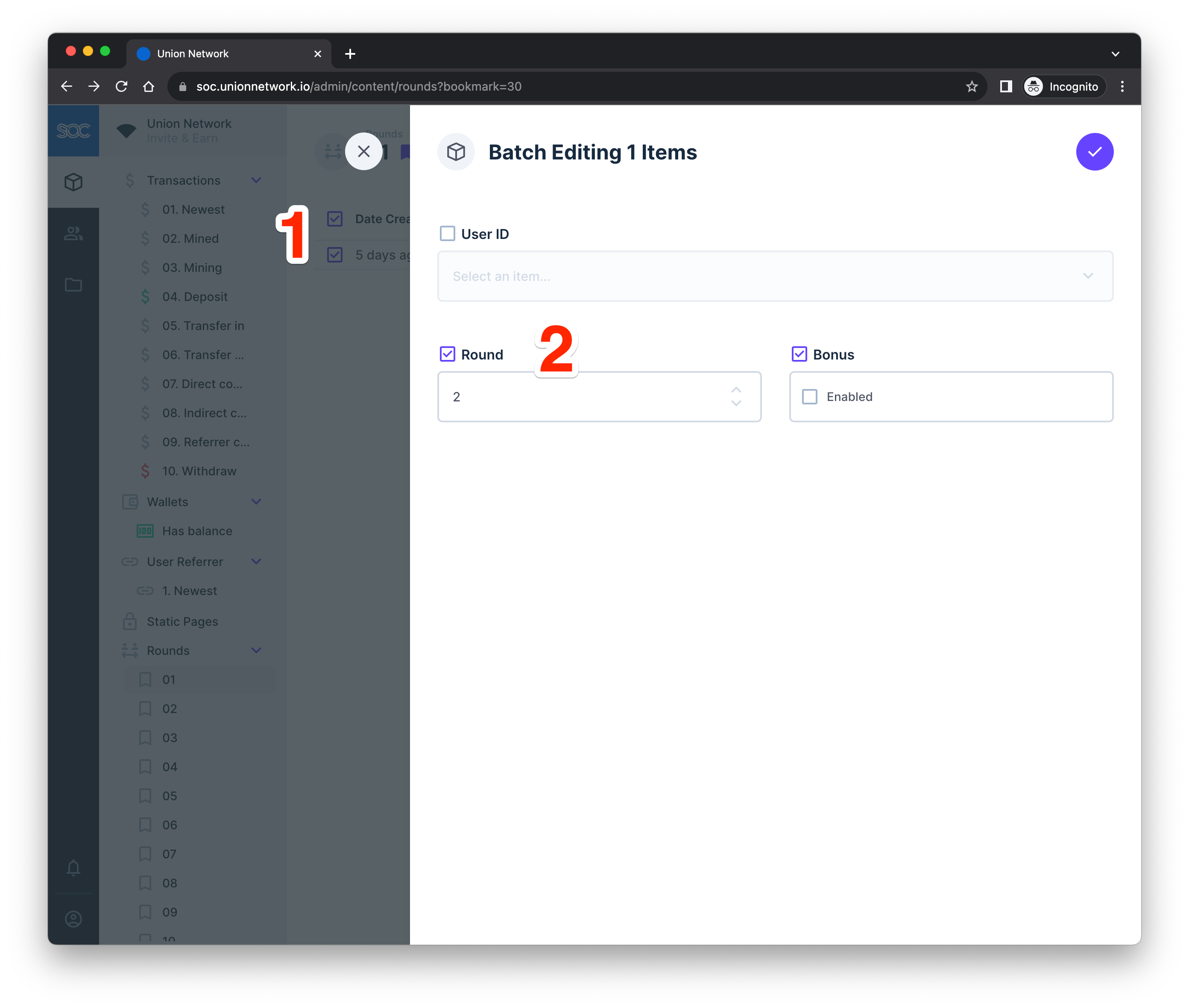 UnionNetwork.io - Hướng dẫn quản trị