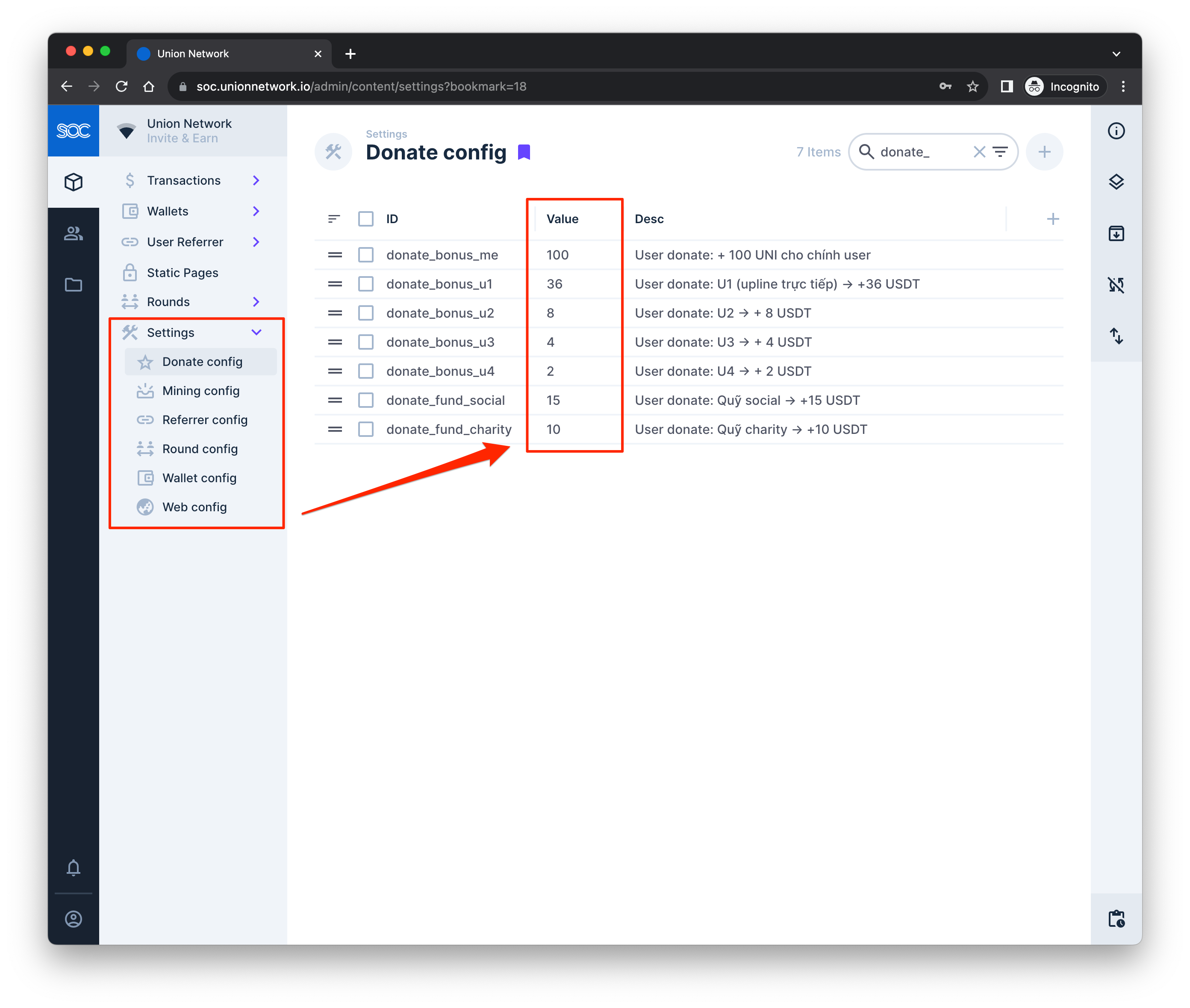 UnionNetwork.io - Hướng dẫn quản trị